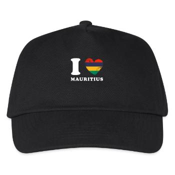 I love Mauritius - Kinder Basecap - Schwarz - Vorne