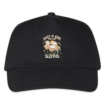 Sloth Baby Foul Just A Girl Who Loves Sloths - Kids’ Baseball Cap - black - Front
