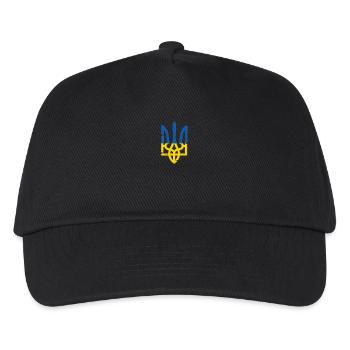 Ukraine Symbol - Kinder Basecap - Schwarz - Vorne