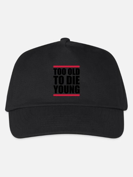 Too old Design - Kinder Basecap - Schwarz