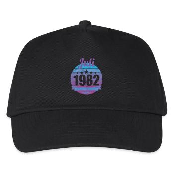 Geboren Juli 1982 40 Jahre 40er 40.Geburtstag - Kinder Basecap - Schwarz - Vorne