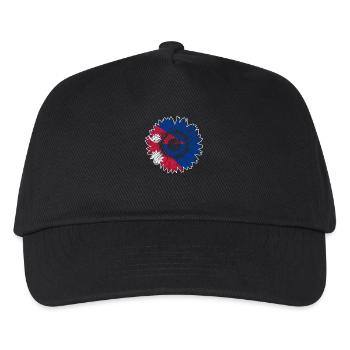 Nepal Flagge Sonnenblume - Kinder Basecap - Schwarz - Vorne
