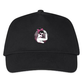Retro Rockabilly Girl - Kinder Basecap - Schwarz - Vorne