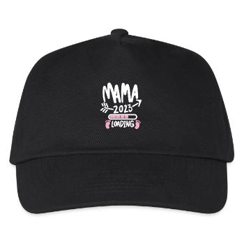 Mama 2023 loading - Werdende Mutter 2023 - Kinder Basecap - Schwarz - Vorne