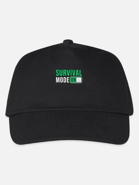 Prepper Survival Outdoor Spruch - Kinder Basecap - Schwarz