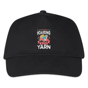 Stricken Wolle Garn Wollvorrat Häkeln - Kinder Basecap - Schwarz - Vorne