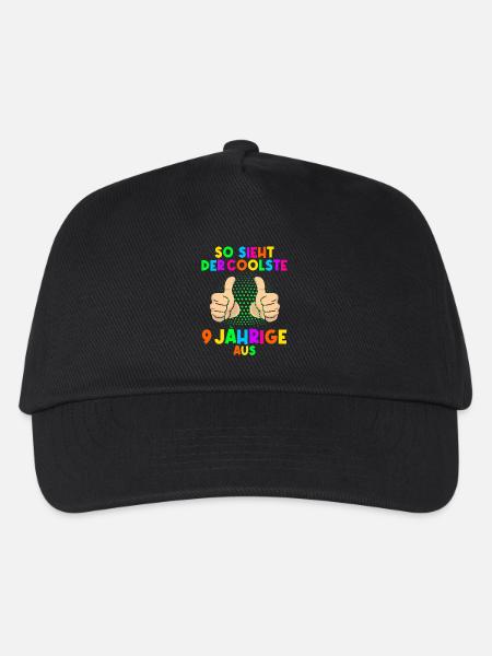 9. Geburtstag So sieht der coolste 9 Jährige aus - Kinder Basecap - Schwarz