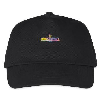 Leipzig Skyline Coloré Leipzig Uniriese - Casquette de baseball Enfant - noir - Devant