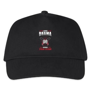 True Crime Less Drama more True Crime - Kids’ Baseball Cap - black - Front