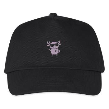 axolotl design - Kinder Basecap - Schwarz - Vorne