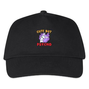 Cute but Psycho Hase Goth - Kinder Basecap - Schwarz - Vorne