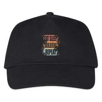 Bloc Manger Dormir Répéter - Casquette de baseball Enfant - noir - Devant