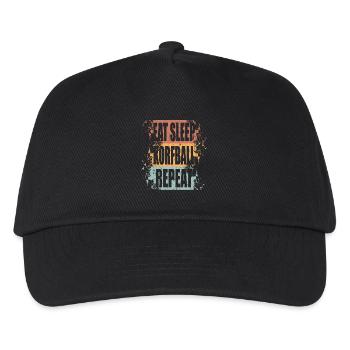 Korfball Manger Dormir Répéter - Casquette de baseball Enfant - noir - Devant
