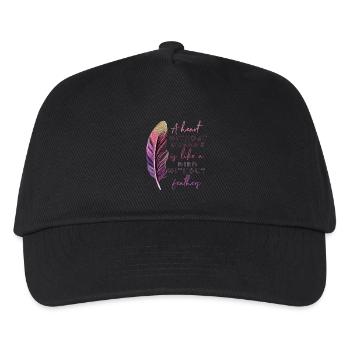 Inspiration Saying Feather - Kids’ Baseball Cap - black - Front