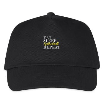 Eat Sleep Spikeball Repeat Roundball - Kinder Basecap - Schwarz - Vorne