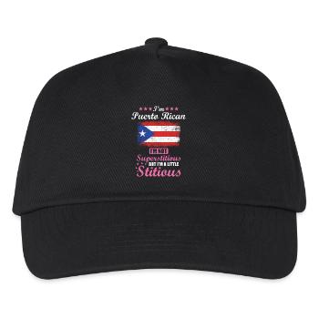 Puerto Rican Gift Funny Saying Puerto - Kids’ Baseball Cap - black - Front