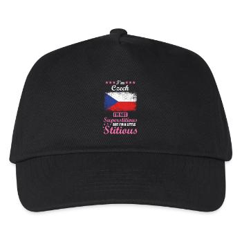 Czech Mrs. Superstitious Stitious - Kids’ Baseball Cap - black - Front