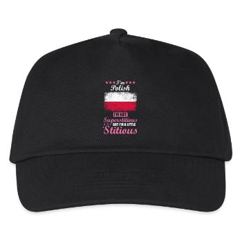 Polish Woman Superstitious Stitious - Kids’ Baseball Cap - black - Front