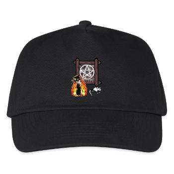 Okkult Spirituell Satan Ritual Zauberer Dark Magie - Kinder Basecap - Schwarz - Vorne