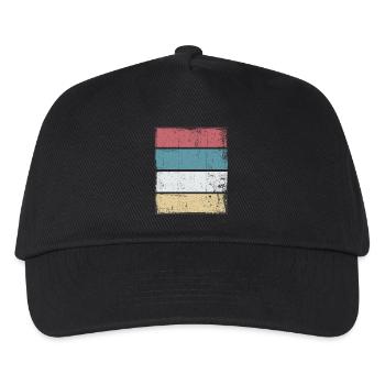 Retro Hintergrund Sunset Grunge - Kinder Basecap - Schwarz - Vorne