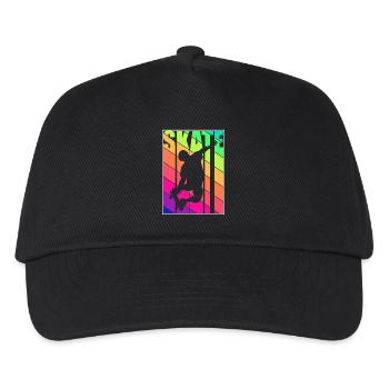 Skateboarding - Skaten - Kinder Basecap - Schwarz - Vorne