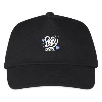 Baby 2022 Schwanger - Kinder Basecap - Schwarz - Vorne
