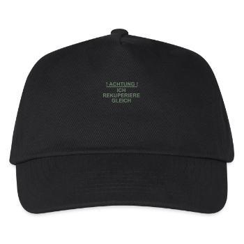 Achtung ich rekuperiere gleich - Kinder Basecap - Schwarz - Vorne