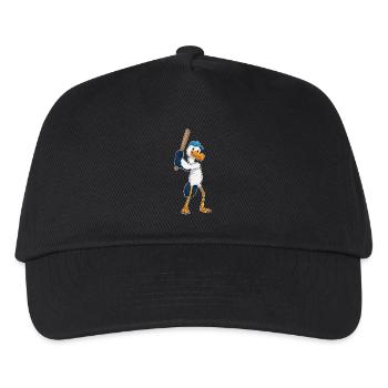 Stork Baseball Baseball Bat - Kids’ Baseball Cap - black - Front