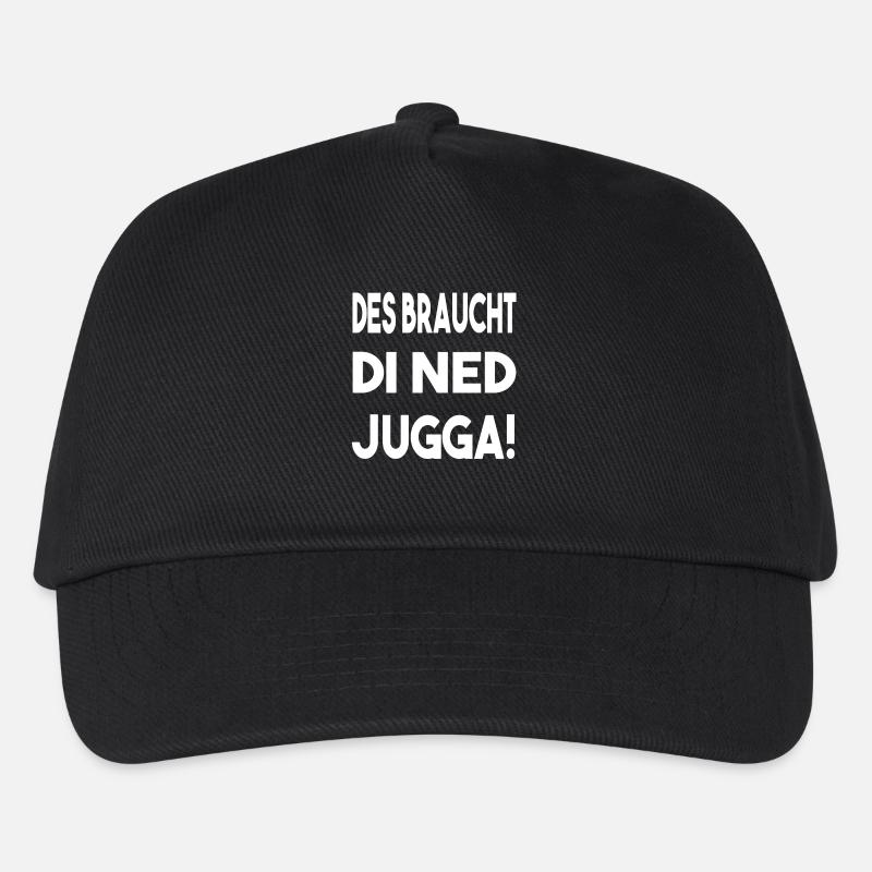 Schwäbisch Schwaben Schwabe Braucht di ned jugga - Kinder Basecap - Schwarz