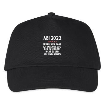 Abitur Gymnasium Damen und Herren Abi 2022 - Kinder Basecap - Schwarz - Vorne