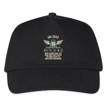 Abitur Gymnasium Damen und Herren Abi 2022 - Kinder Basecap - Schwarz - Vorne