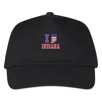 Indiana USA I love Albama - Kinder Basecap - Schwarz - Vorne
