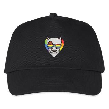 LGBT Dog Bull Terrier Rainbow - Kids’ Baseball Cap - black - Front