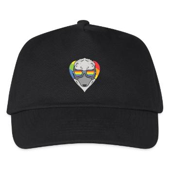 LGBT Dog Poodle Rainbow - Kids’ Baseball Cap - black - Front