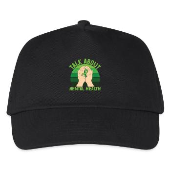 Talk About Mental Health - Kinder Basecap - Schwarz - Vorne