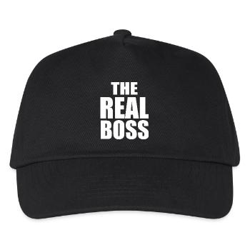 The real boss - Kids’ Baseball Cap - black - Front