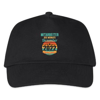 Mitarbeiter des Monats Dezember 2022 - Kinder Basecap - Schwarz - Vorne