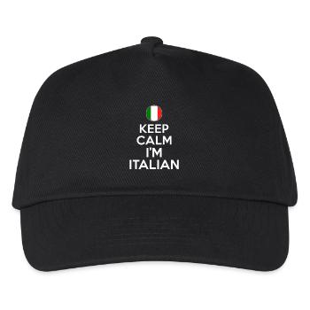 Keep calm in italian - Kids’ Baseball Cap - black - Front
