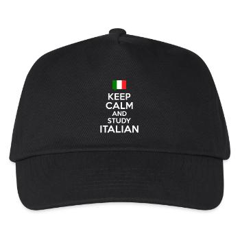 Keep Calm and study Italian - Kids’ Baseball Cap - black - Front