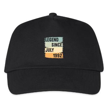 Born July 1992 30 years 30s 30th birthday - Kids’ Baseball Cap - black - Front