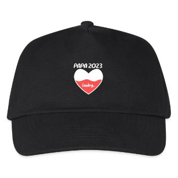 Papa 2023 - Vater 2023 loading - Kinder Basecap - Schwarz - Vorne