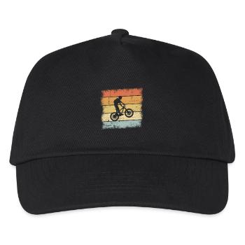 Mountainbike Retro - Kinder Basecap - Schwarz - Vorne