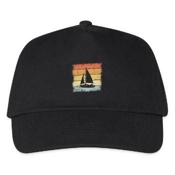 Segler Retro Sunset - Kinder Basecap - Schwarz - Vorne