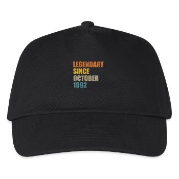 Born October 1992 30 years 30s 30th birthday - Kids’ Baseball Cap - black - Front