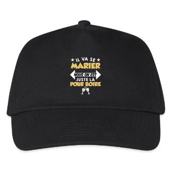 Humour EVG Cadeau Futur Marié Garçon Mariage Team - Casquette de baseball Enfant - noir - Devant