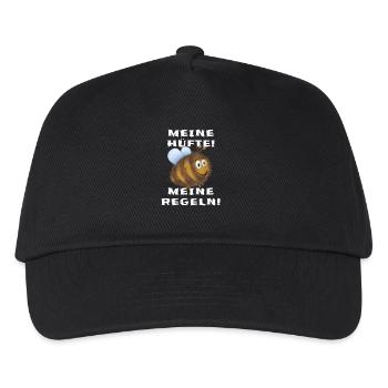 Dicke Hummel Hummelhüfte - Kinder Basecap - Schwarz - Vorne