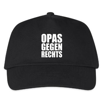 Opas gegen rechts - Kinder Basecap - Schwarz - Vorne