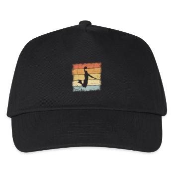 Basketball Sunset - Kinder Basecap - Schwarz - Vorne