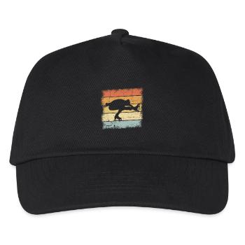 Eiskunstlauf Retro - Kinder Basecap - Schwarz - Vorne