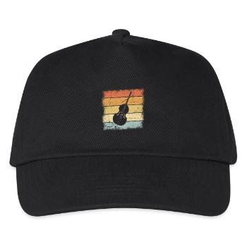 Kontrabass Retro - Kinder Basecap - Schwarz - Vorne